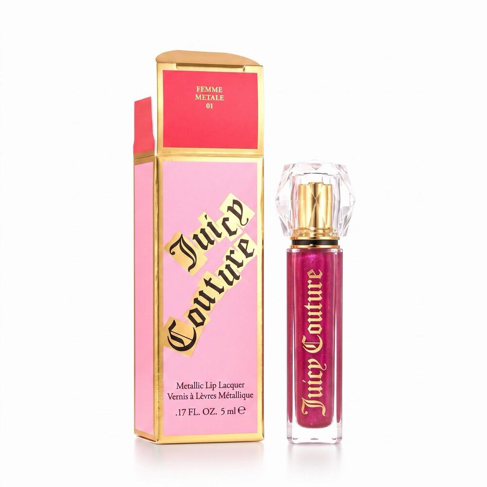Juicy Couture Metallic Lip Lacquer — Shade Femme Metale 01 - Shimmering Hot Pink